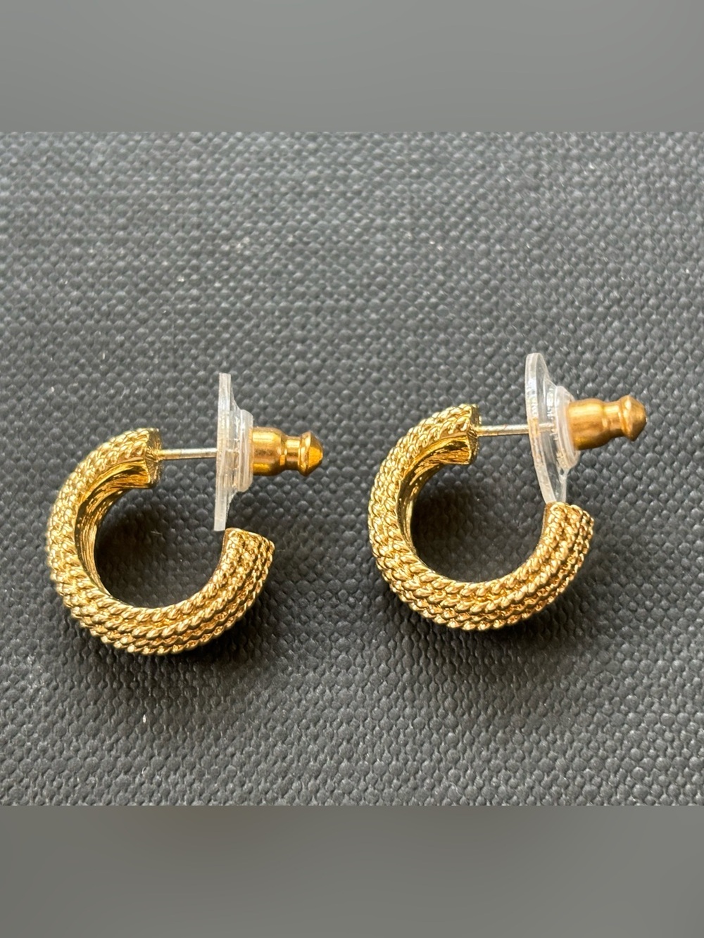 Monet Gold-Tone Braided Hoop Stud Earrings